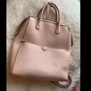 Light Pink Zip Commuter Bag